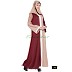 Front open Abaya- MAROON-BEIGE Front open Abaya- MAROON-BEIGE